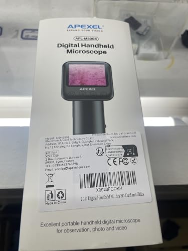 Handheld Digital Microscope, 800X HD Digital Microscope for Adults, with 2" LCD Screen Pocket Microscope for Kids, USB Lab Handheld Digital Microscopes Equipment, with 32GB SD Card