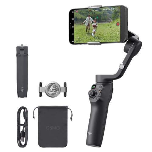 DJI Osmo Mobile 6 Gimbal Stabilizer for Smartphones, 3-Axis Phone Gimbal, Built-In Extension Rod, Object Tracking, Portable and Foldable, Vlogging Stabilizer, YouTube TikTok, Slate Gray