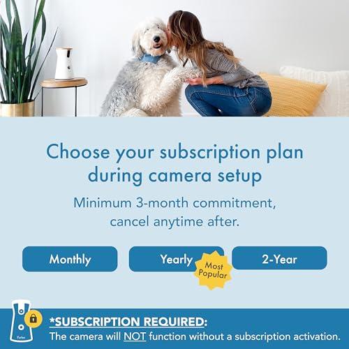 Furbo 360° Dog Camera + Nanny Bundle: Home Security & Dog Safety Alerts, Rotating Pet Treat Dispenser Camera with Speaker, Smart Home Indoor Cam w Phone App (Additional Subscription Required at Setup)